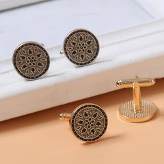Men's Classic Round Cufflinks - Wedding Business Accessories