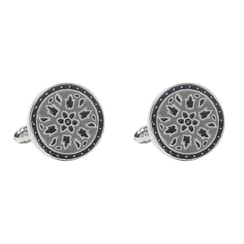 Men's Classic Round Cufflinks - Wedding Business Accessories