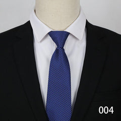 Men's Striped Lazy Necktie Business Dress Zipper Tie