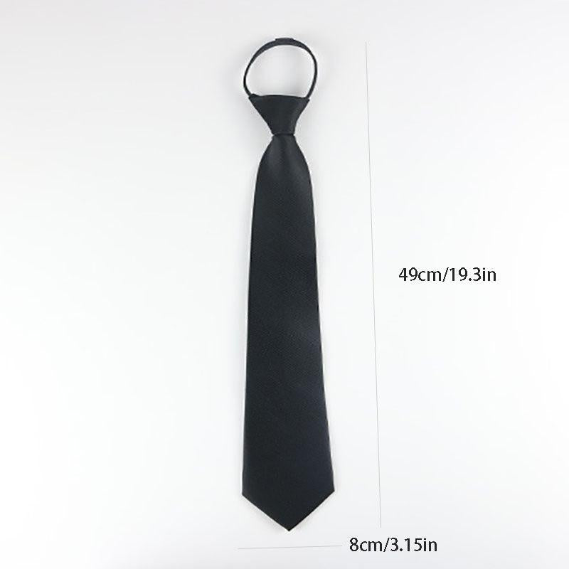 Men's Striped Lazy Necktie Business Dress Zipper Tie