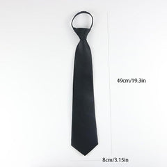 Men's Striped Lazy Necktie Business Dress Zipper Tie