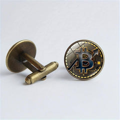 Bitcoin Cufflinks & Studs for Men