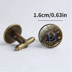 Bitcoin Cufflinks & Studs for Men