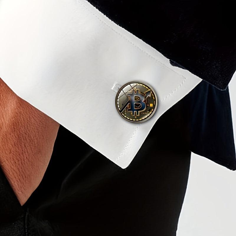 Bitcoin Cufflinks & Studs for Men