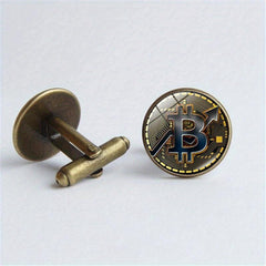 Bitcoin Cufflinks & Studs for Men
