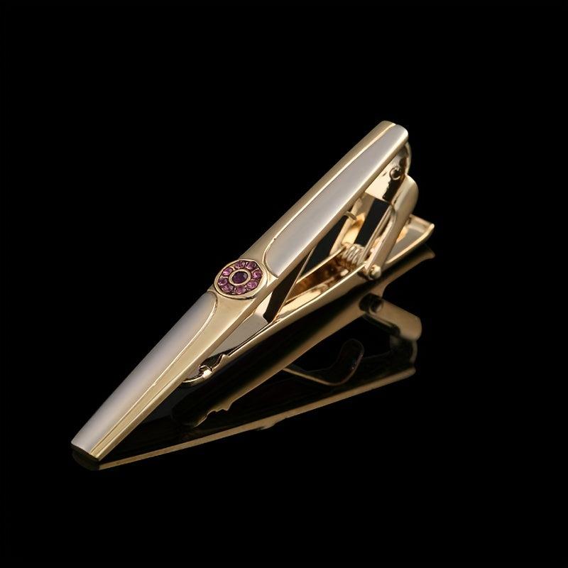Men's Rhinestone Tie Clip Business Shirt Accessory