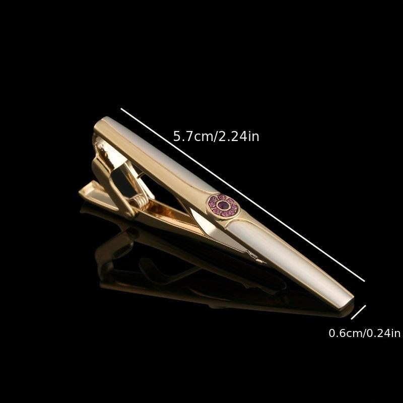 Men's Rhinestone Tie Clip Business Shirt Accessory