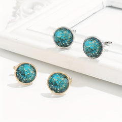 Tree Of Life Round Cufflinks Men's Shirt Metal Buttons Suit