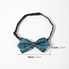 Men's Double Layer Paisley Flower Bow Tie