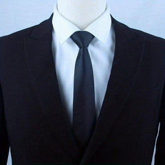 Polyester Solid Navy Necktie for Men