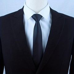 Polyester Solid Navy Necktie for Men