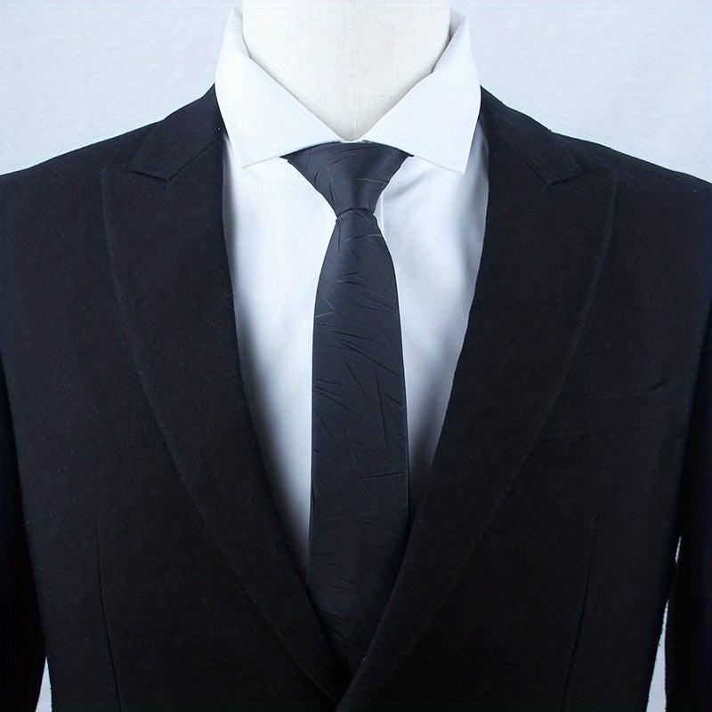 Polyester Solid Navy Necktie for Men