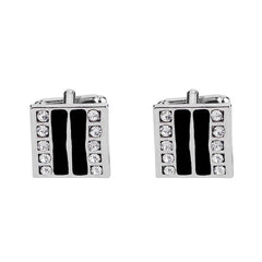 Men's Geometric Rhinestone Cufflinks Wedding Suit Accessories