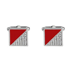 Men's Geometric Rhinestone Cufflinks Wedding Suit Accessories