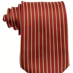 Men's Classic Striped Red Purple Gray Tie