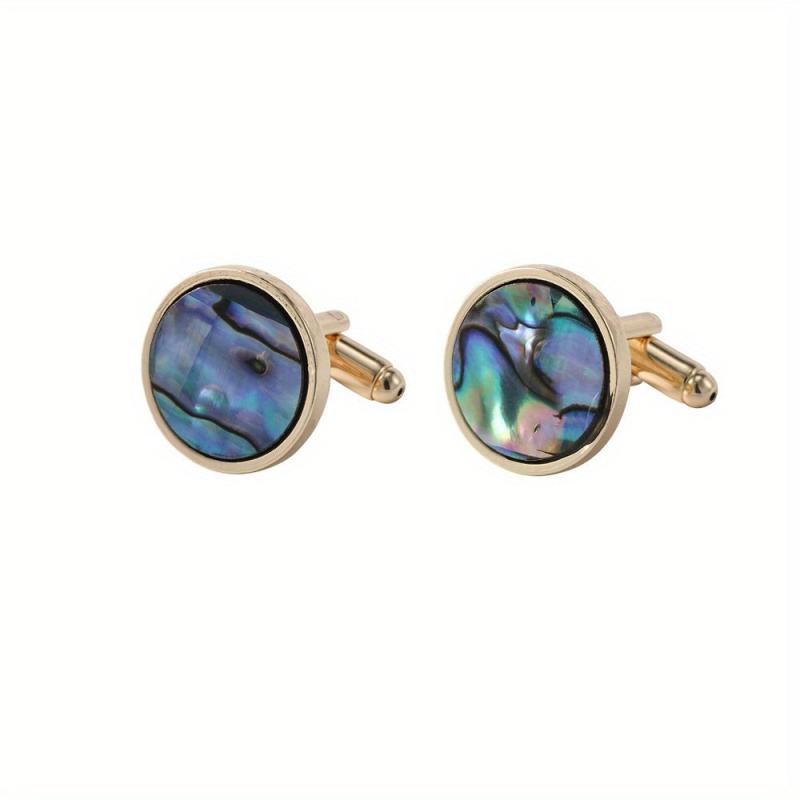 Alloy Cufflinks Gradient Shell Metal Studs For Men