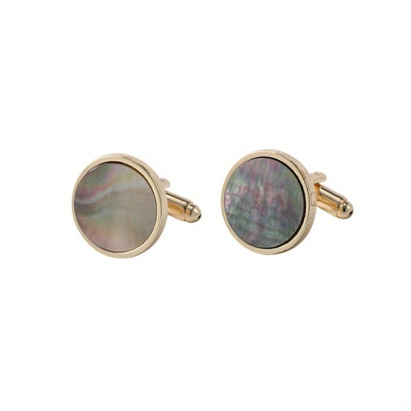 Alloy Cufflinks Gradient Shell Metal Studs For Men