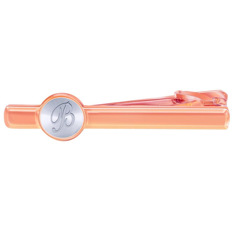 Business Casual Letter Print Copper Tie Clip Gift For Men