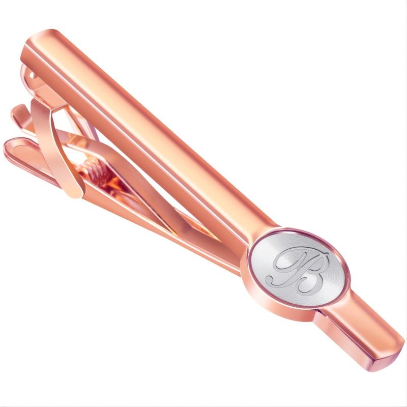 Business Casual Letter Print Copper Tie Clip Gift For Men