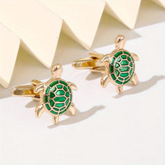Turtle Colored Paint Cufflinks Business Shirt Cuff Nails