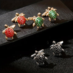Turtle Colored Paint Cufflinks Business Shirt Cuff Nails