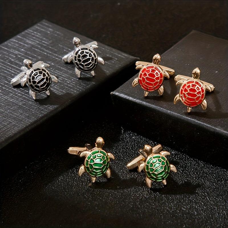 Turtle Colored Paint Cufflinks Business Shirt Cuff Nails