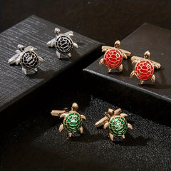 Turtle Colored Paint Cufflinks Business Shirt Cuff Nails