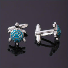 Turtle Colored Paint Cufflinks Business Shirt Cuff Nails