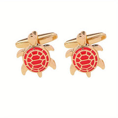 Colorful Turtle Cufflinks For Preppy Gift