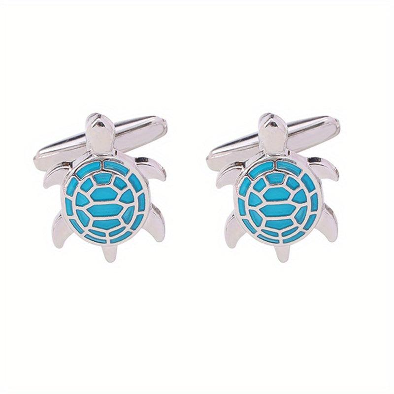 Colorful Turtle Cufflinks For Preppy Gift