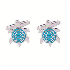 Colorful Turtle Cufflinks For Preppy Gift