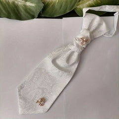 Faux Diamond Inlaid Bow Tie Set For Wedding Party