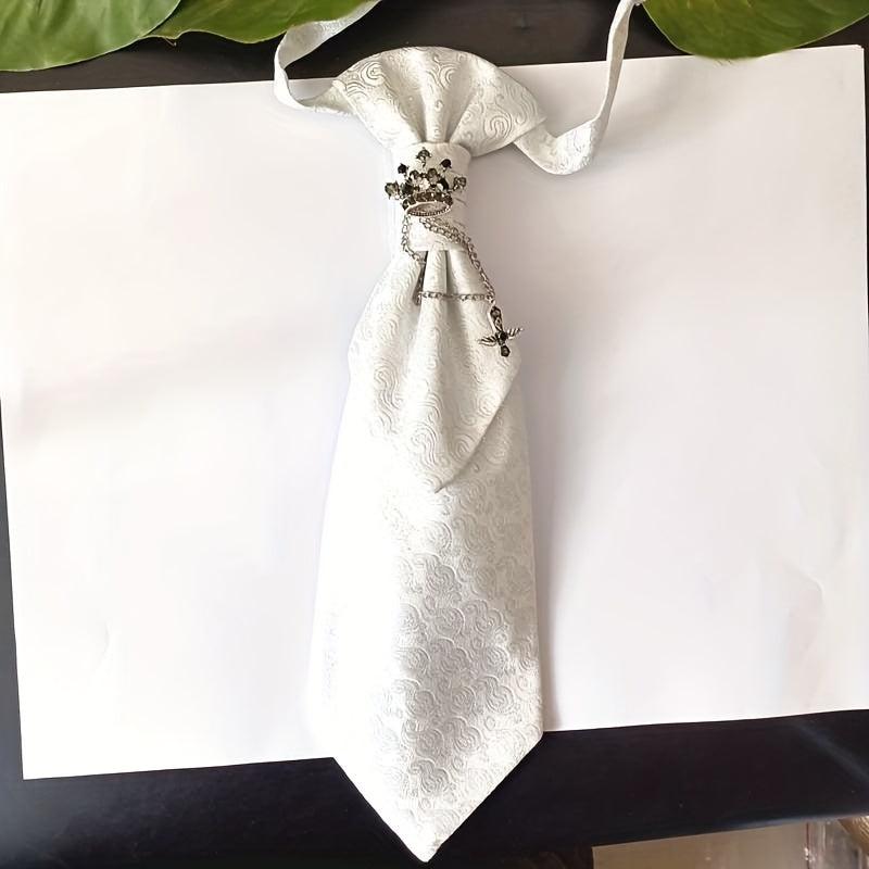 Faux Diamond Inlaid Bow Tie Set For Wedding Party