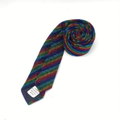 Men's Rainbow Striped Pattern Tie Holiday Birthday
