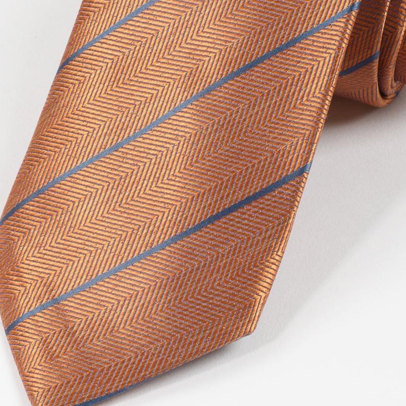 Casual Orange Diagonal Stripe Bright Tie