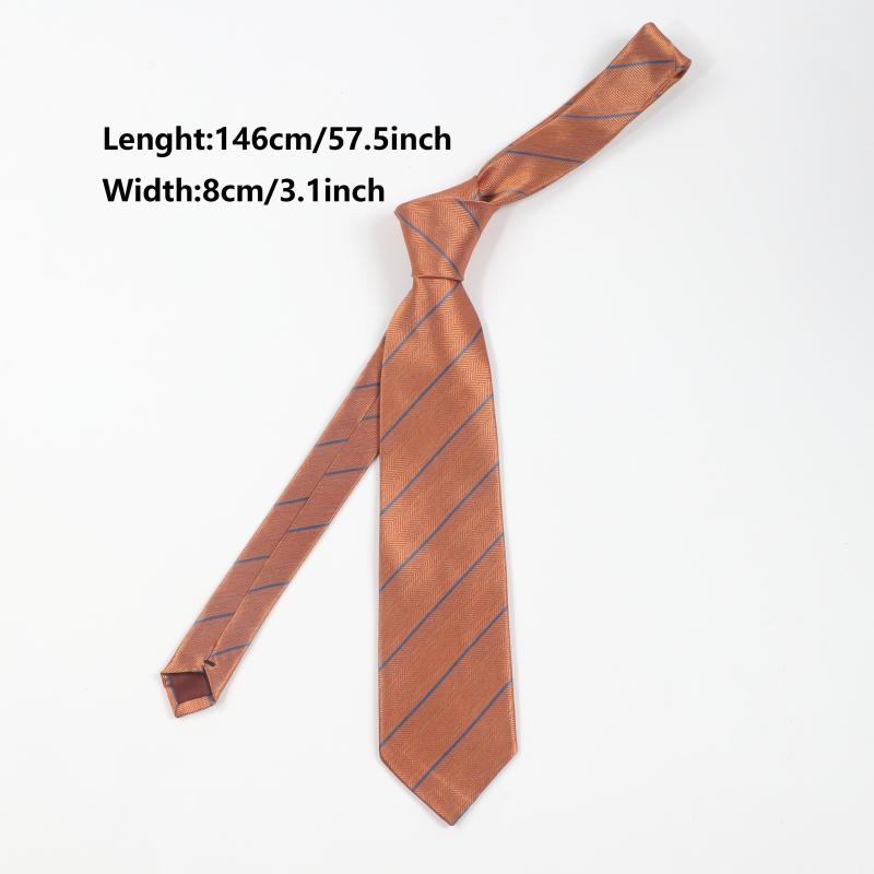 Casual Orange Diagonal Stripe Bright Tie