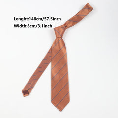 Casual Orange Diagonal Stripe Bright Tie