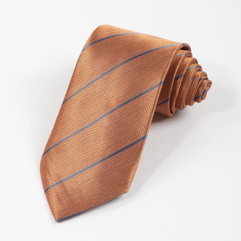 Casual Orange Diagonal Stripe Bright Tie