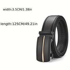 Men's Leather Business Belt Alloy Buckle Top Layer Leather