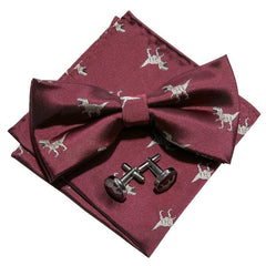 Barry Wang Mens Pre Tied Bow Tie Hanky Cufflinks Set