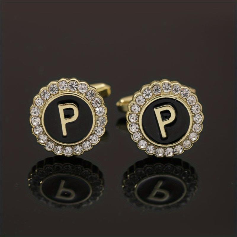 Alloy Button Cufflinks Rhinestone Wedding Suit Accessories