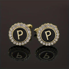 Alloy Button Cufflinks Rhinestone Wedding Suit Accessories
