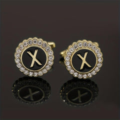 Alloy Button Cufflinks Rhinestone Wedding Suit Accessories