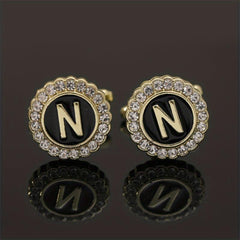 Alloy Button Cufflinks Rhinestone Wedding Suit Accessories