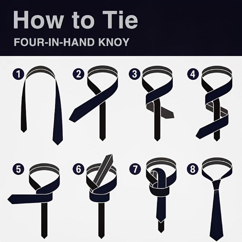 Men's Business Neckties Striped Small Star Print Tie Daily Accessories