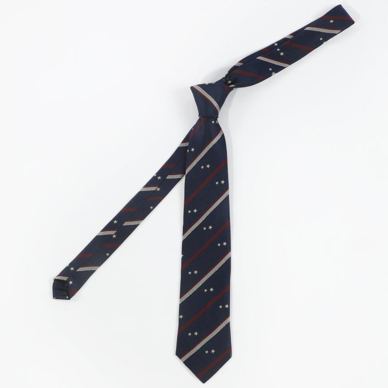 Men's Business Neckties Striped Small Star Print Tie Daily Accessories