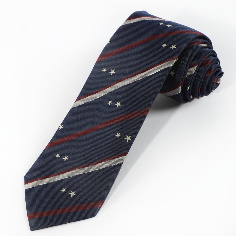 Men's Business Neckties Striped Small Star Print Tie Daily Accessories