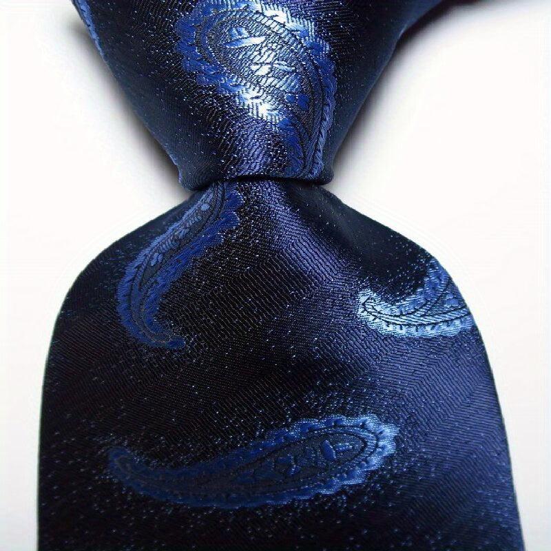 Paisley Style Tie Men's Necktie Set Jacquard Woven Men's Tie Necktie