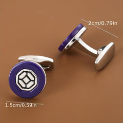Round Cufflinks Business Classic Retro Cufflinks Suit Decoration