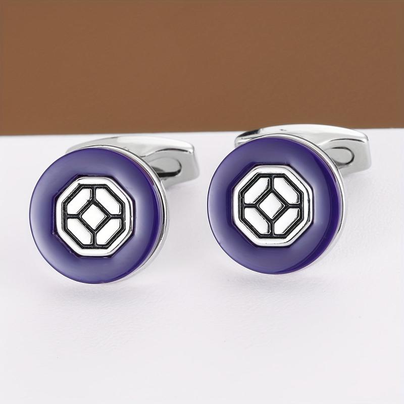 Round Cufflinks Business Classic Retro Cufflinks Suit Decoration